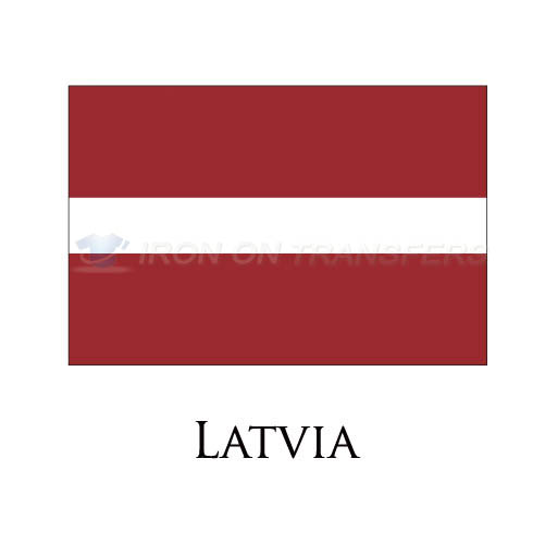 Latvia flag Iron-on Stickers (Heat Transfers)NO.1910